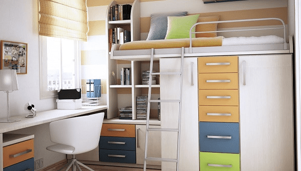 7 Desain Tempat Tidur Apartemen Multifungsi